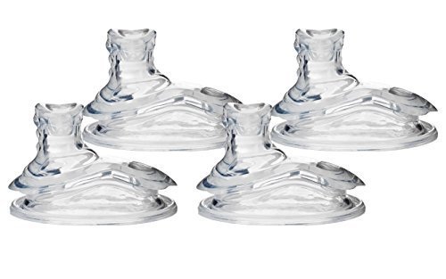 Nuby Super Spout No Spill Replacement Spouts, Clear, 4 Count (Pack of 2)