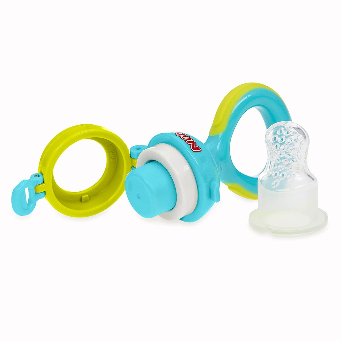 Nuby Twist N' Feed Infant First Foods Feeder with Hygienic Cover: 10M+, Aqua