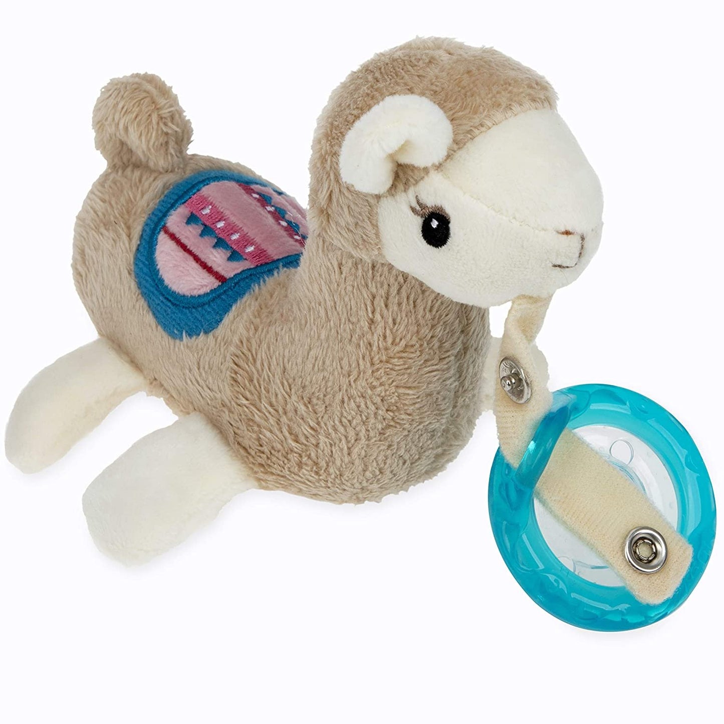 Nuby Llama Plush Toy Pacifier - blue/multi, one size