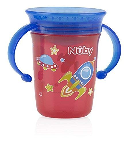 Nuby 1pk No Spill 2-Handle 360 Degree Printed Wonder Cup