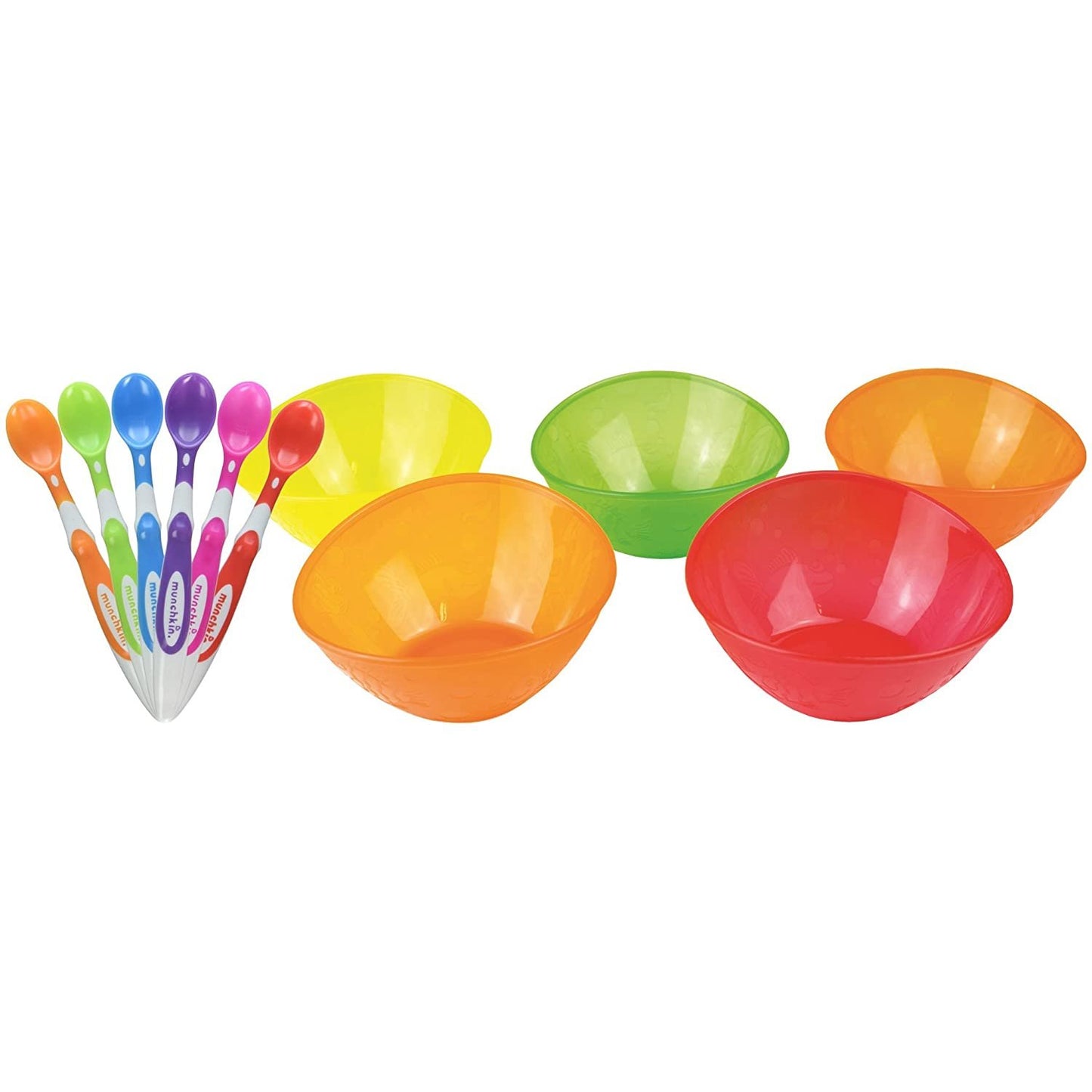 Munchkin 6-Pack Soft Tip Infant Spoons with Love A Bowls
