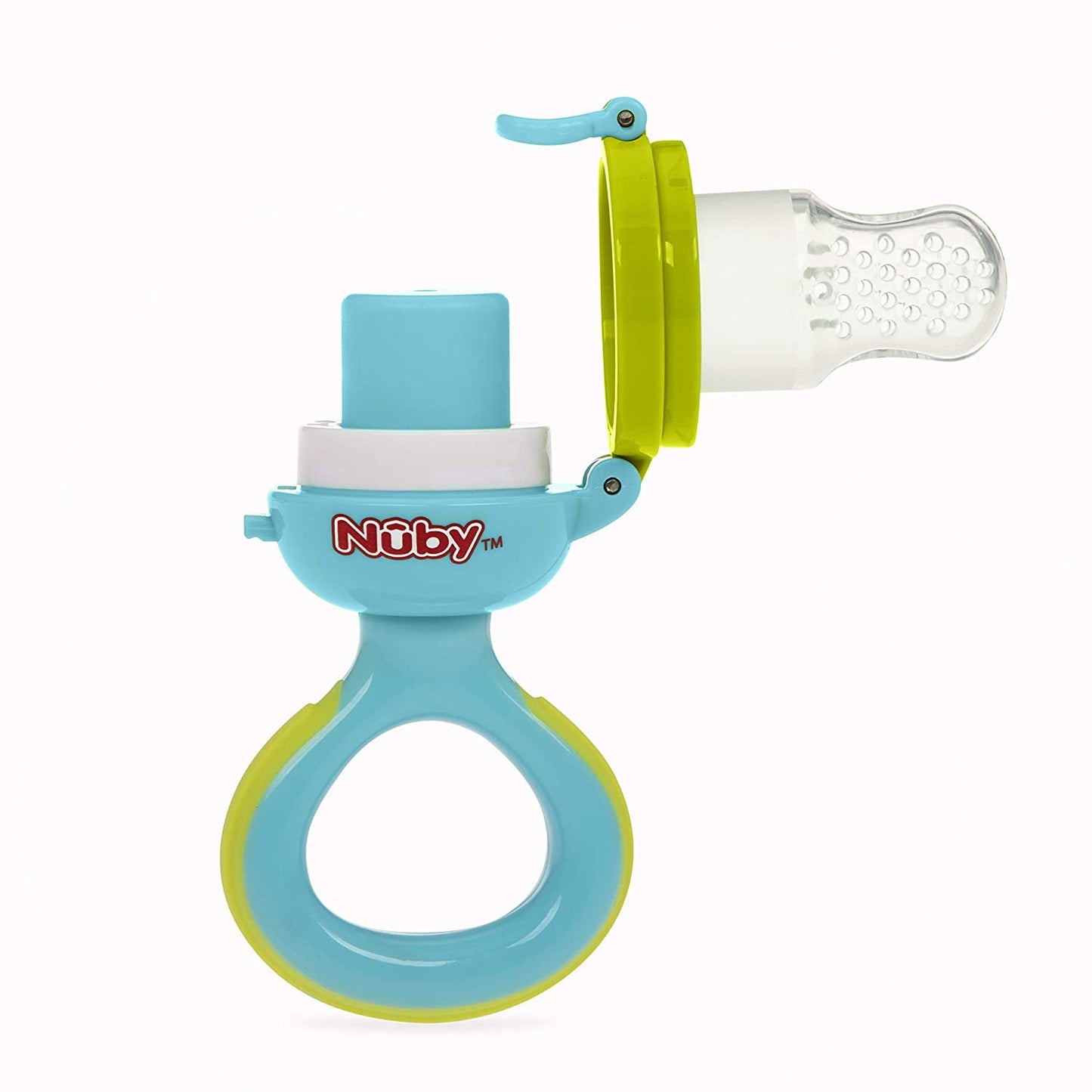 Nuby Twist N' Feed Infant First Foods Feeder with Hygienic Cover: 10M+, Aqua