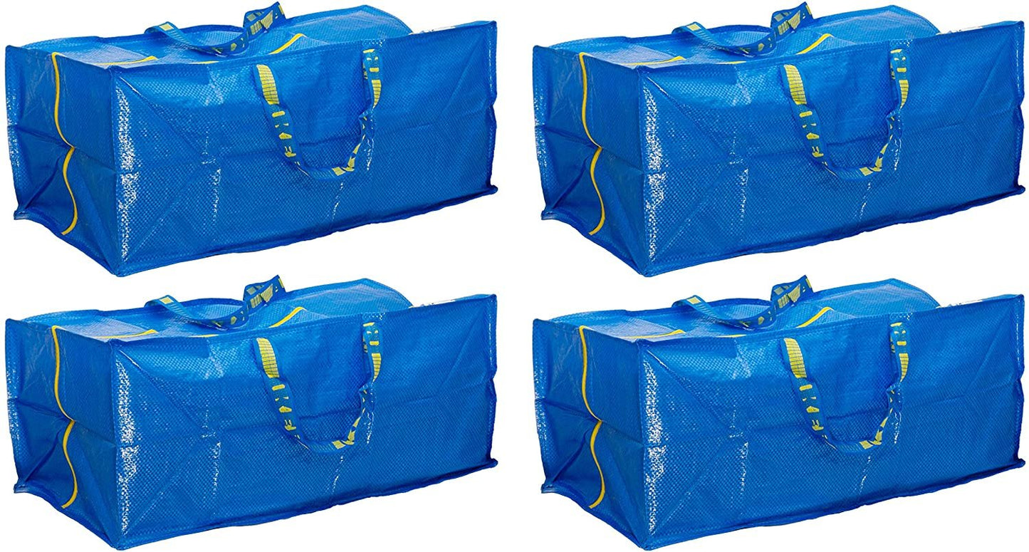 Ikea 901.491.48 Frakta Storage Bag, Blue, 4 Pack