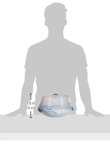 Munchkin Steam Guard Microwave Bottle Sterilizer , White , 12.5x11.3x6.7 Inch (Pack of 1)