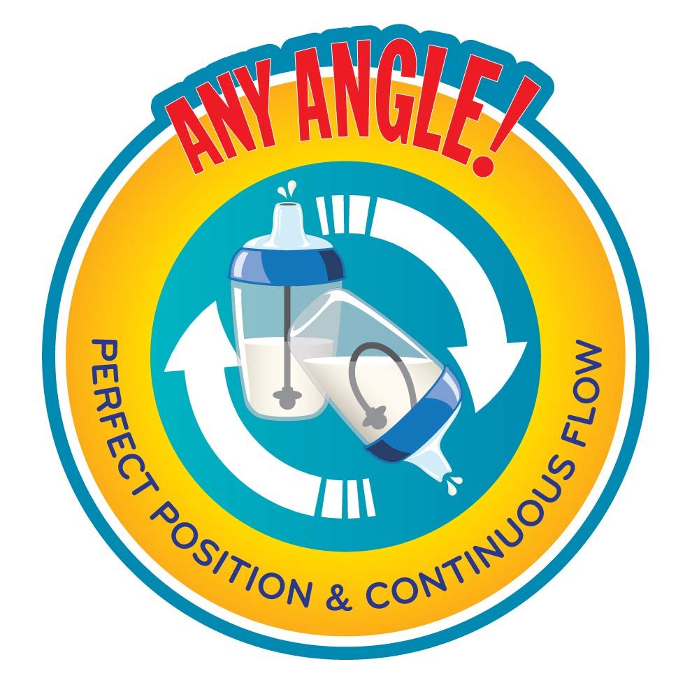 Nuby Tritan No-Spill Trainer Cup with Silicone Spout & 360 Weighted Straw with Hygienic Cover