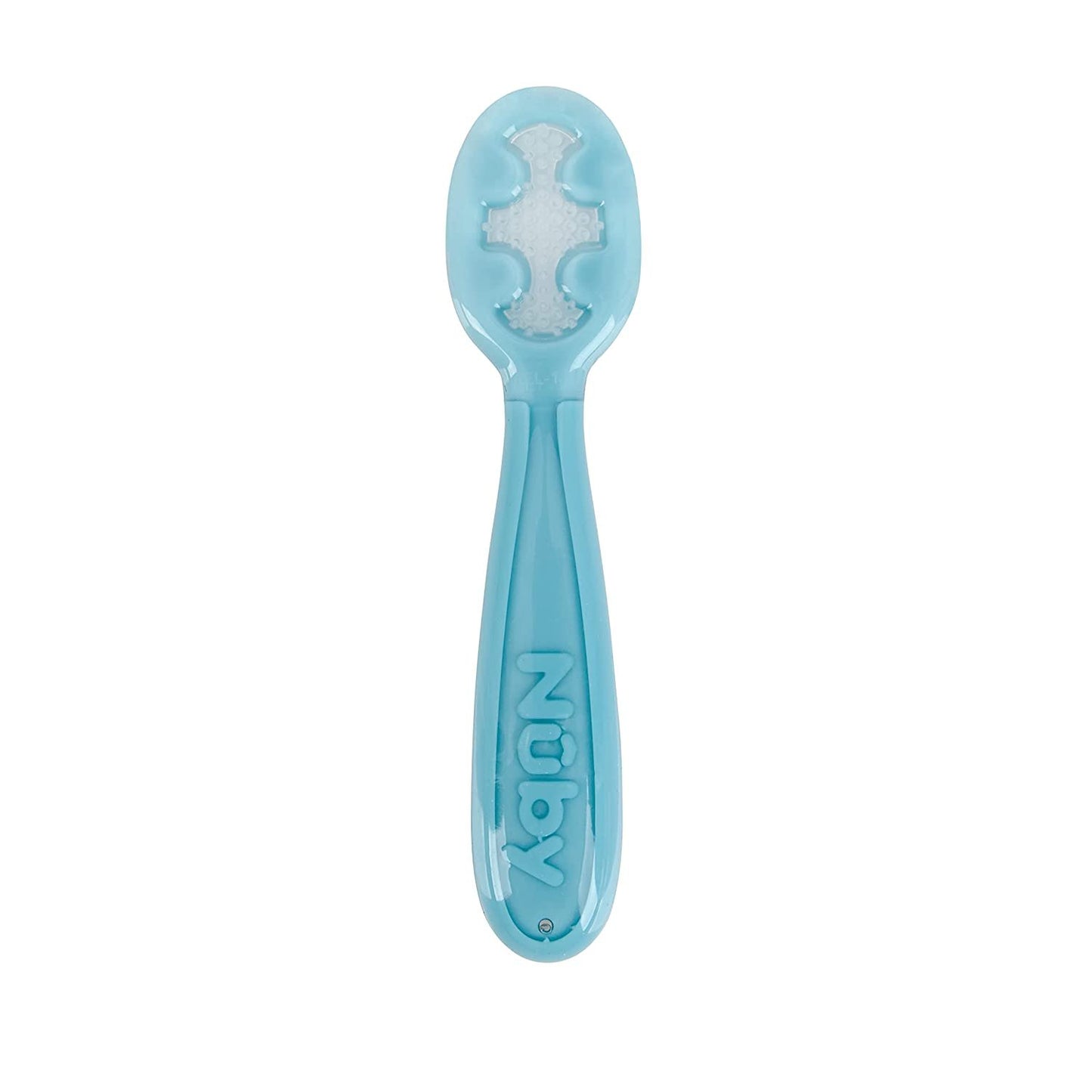 Nuby 3 Stage Baby's First Spoons with Easy Grip Handle, 3 Pack Kid's Feeding Utensil Set, 6 Months+, Boy