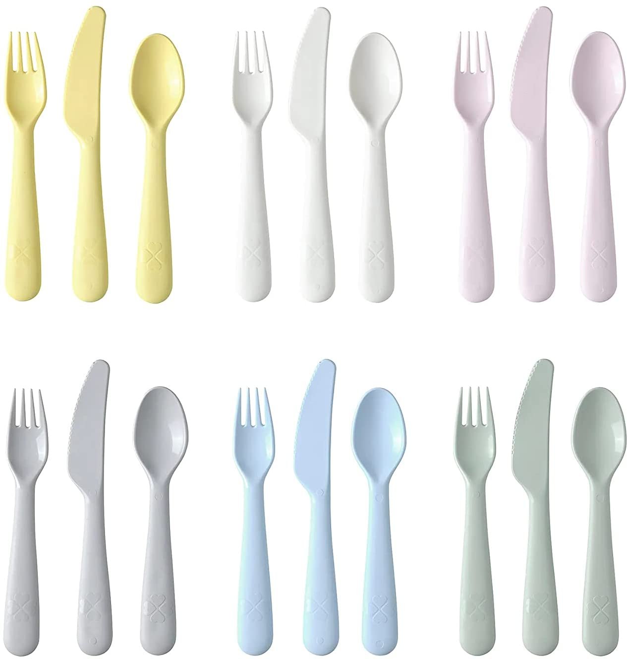 Ikea Kalas 18-Piece BPA-Free Flatware Set, Multicolored