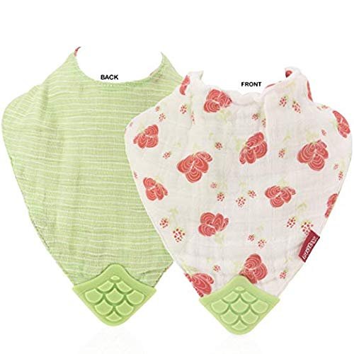 Nuby Reversible 100% Natural Cotton Muslin Teething Bib 5 Piece