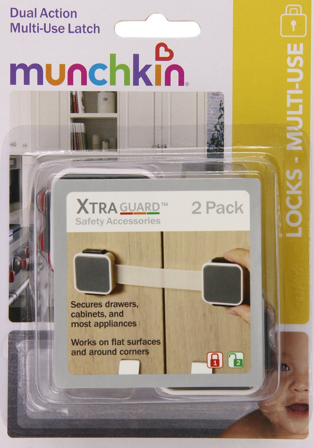Munchkin Xtraguard Dual Action All Purpose Latch 8 Count