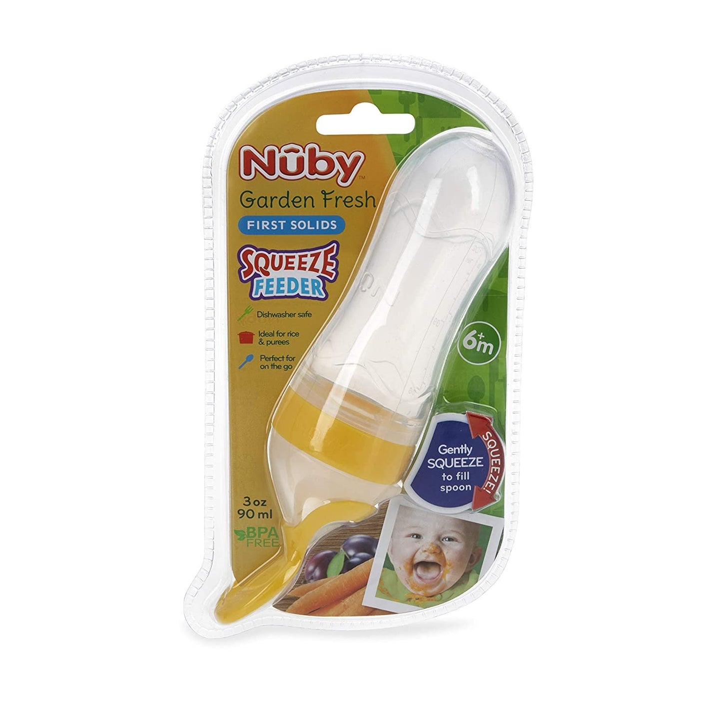 Nuby Garden Fresh Squeeze Feeder - 3 Ounce - Aqua