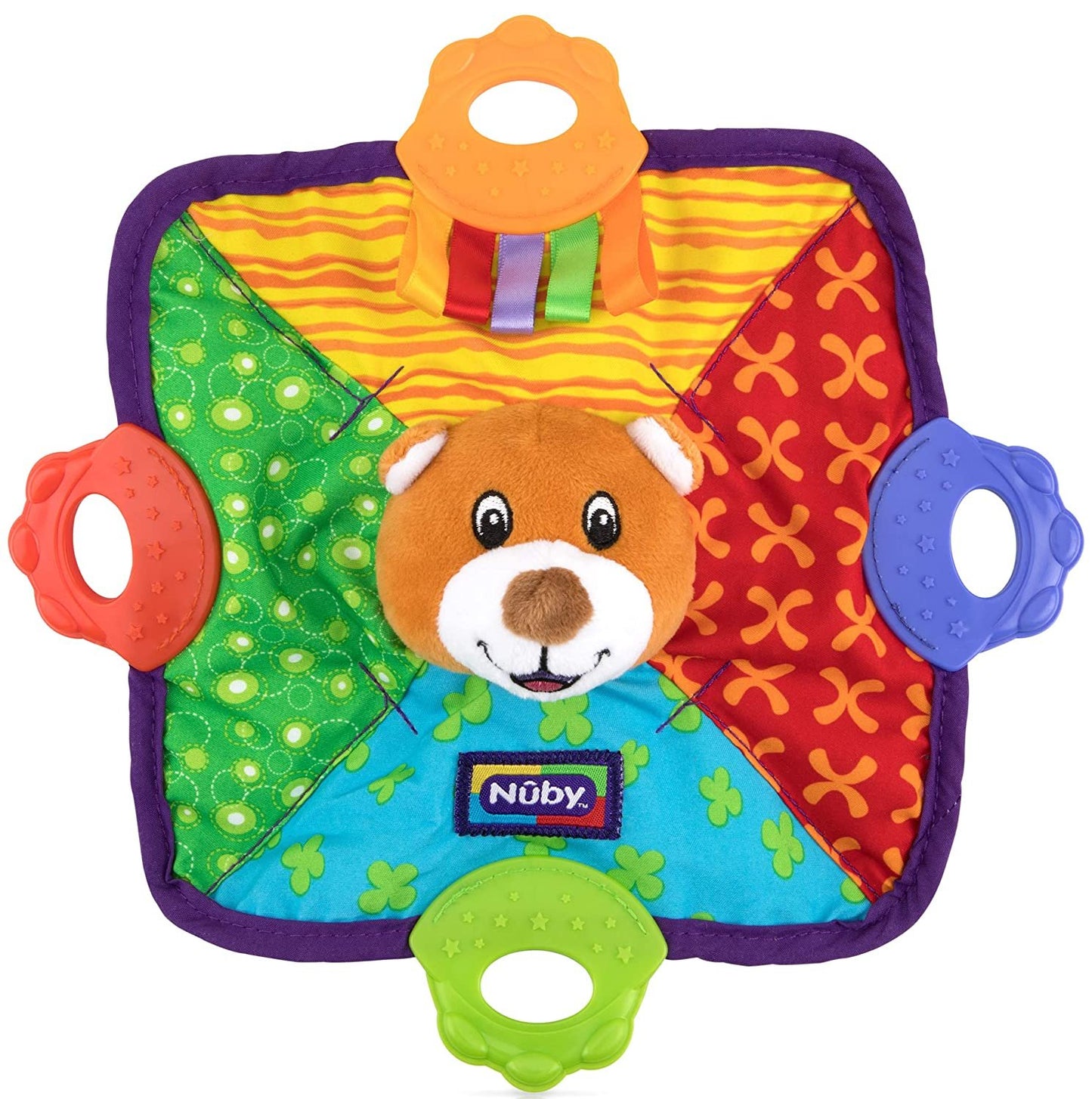 Nuby Teething Blankie, Characters May Vary, 1pk