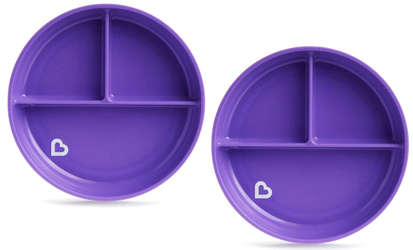 Munchkin Stay Put Divided Suction Plates 4 Pack (Pink/Purple/Blue/Green)