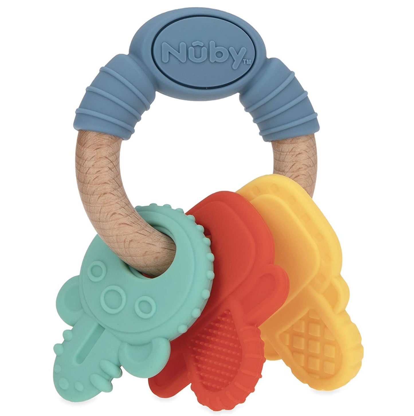 Luv N Care/NUBY Natural Wood & Silicone Teether: Pig, 3M+, Pink (80803)