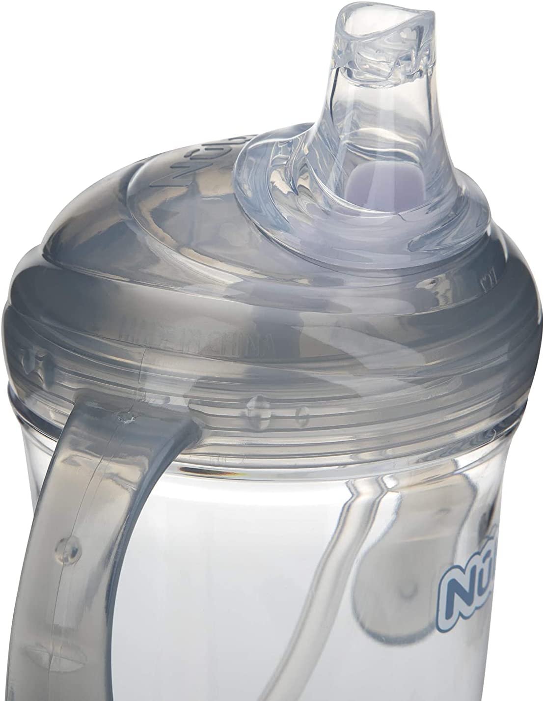 Nuby No Spill 360 Weighted Straw Grip N' Sip Tritan Cup with Hygienic Cover, 8 Oz, Trainer Cup