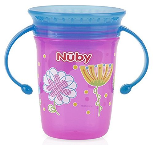 Nuby 1pk No Spill 2-Handle 360 Degree Printed Wonder Cup