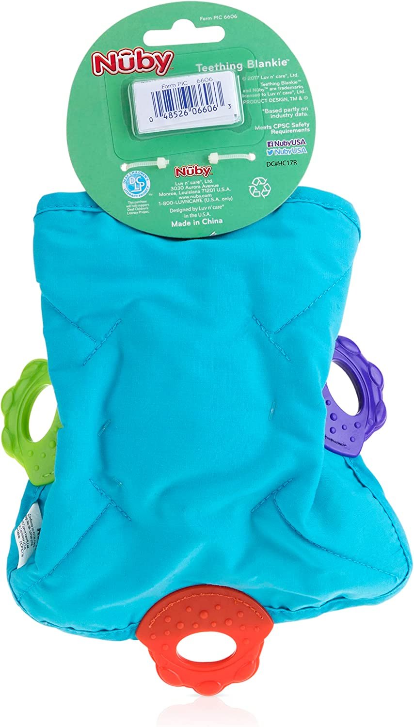 Nuby Teething Blankie - Characters May Vary