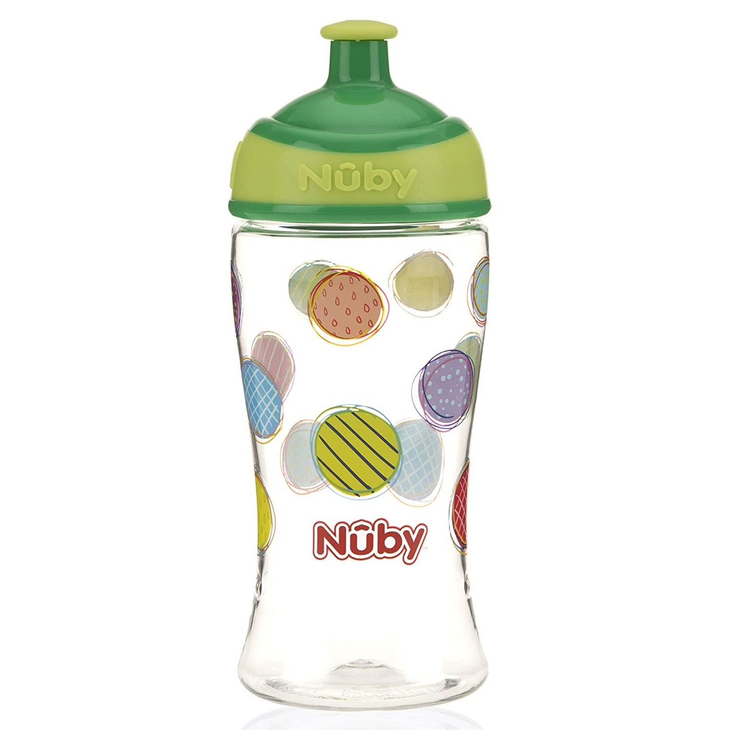 Nuby Thirsty Kids Tritan Free Flow Pop Up Super Slurp Water Bottle