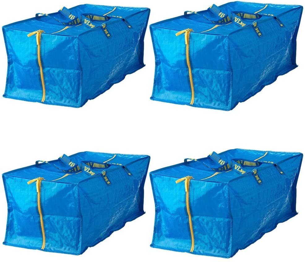 Ikea 901.491.48 Frakta Storage Bag, Blue, 4 Pack