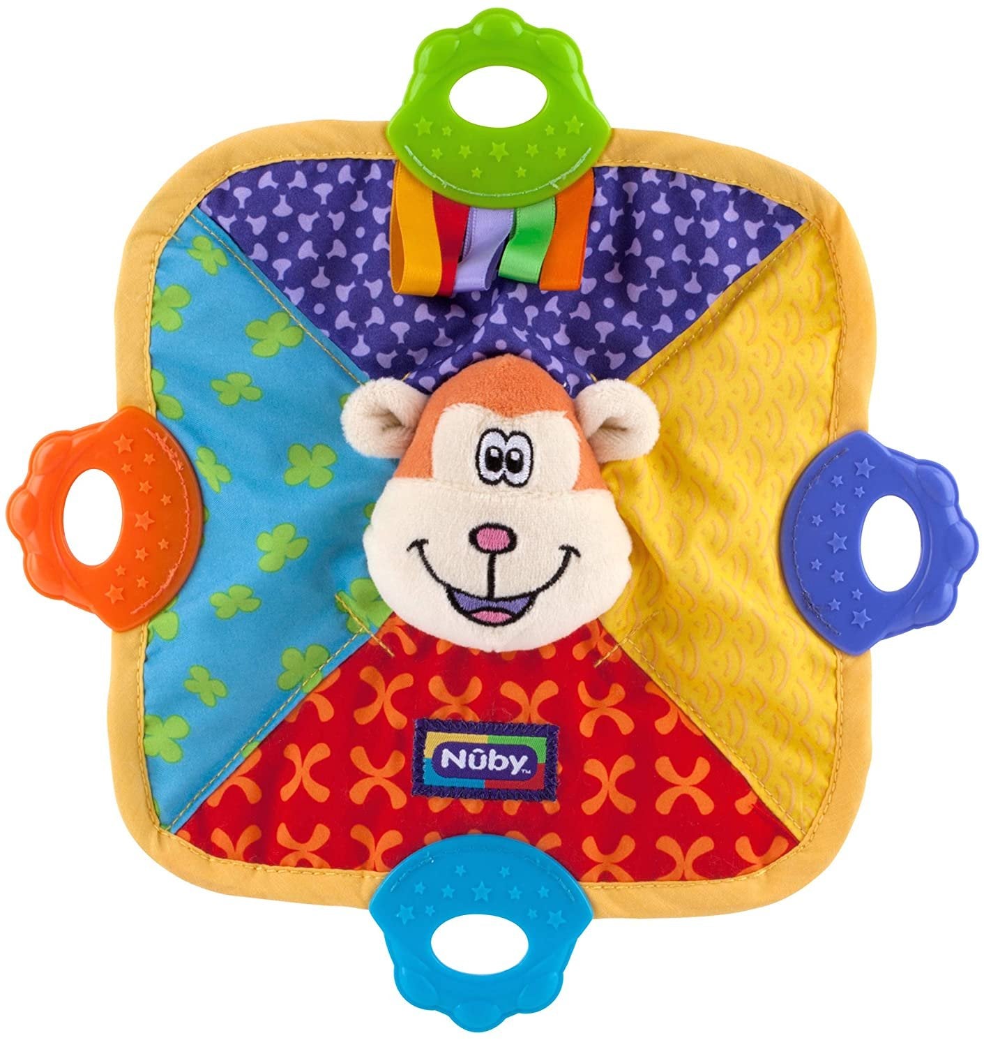 Nuby Teething Blankie, Characters May Vary, 1pk