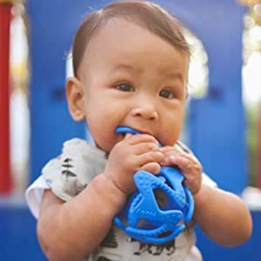 Nuby 100% Silicone Tuggy Teether Ball, 6 Months+