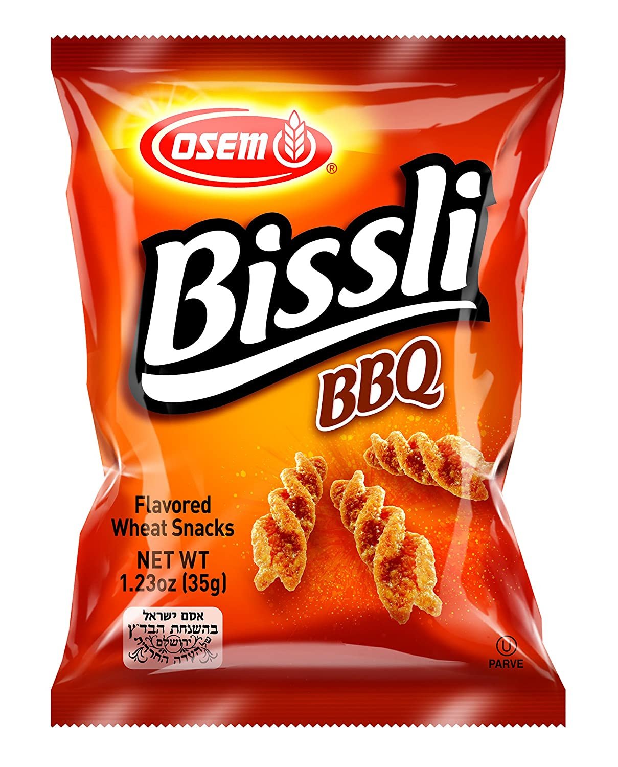 Osem Bissli BBQ Flavored Crunchy Wheat Snack -No Food Coloring or Preservatives , 1.23 Ounce Bags (Pack of 12)