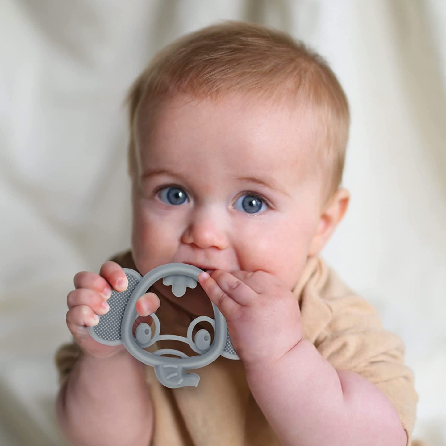 Nuby 100% Soft Silicone Teether with Massaging Bristles