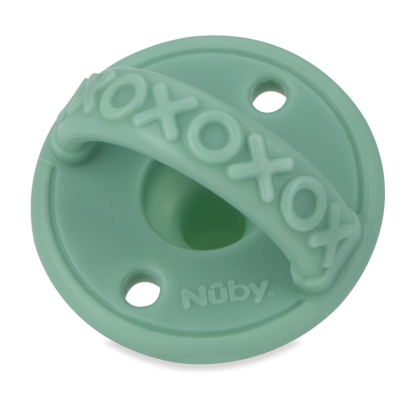 Nuby 2 Pack Silicone Pacifier with Natural Cherry Shaped Nipple - 0+ Months, 2 Pack, Colors May Vary