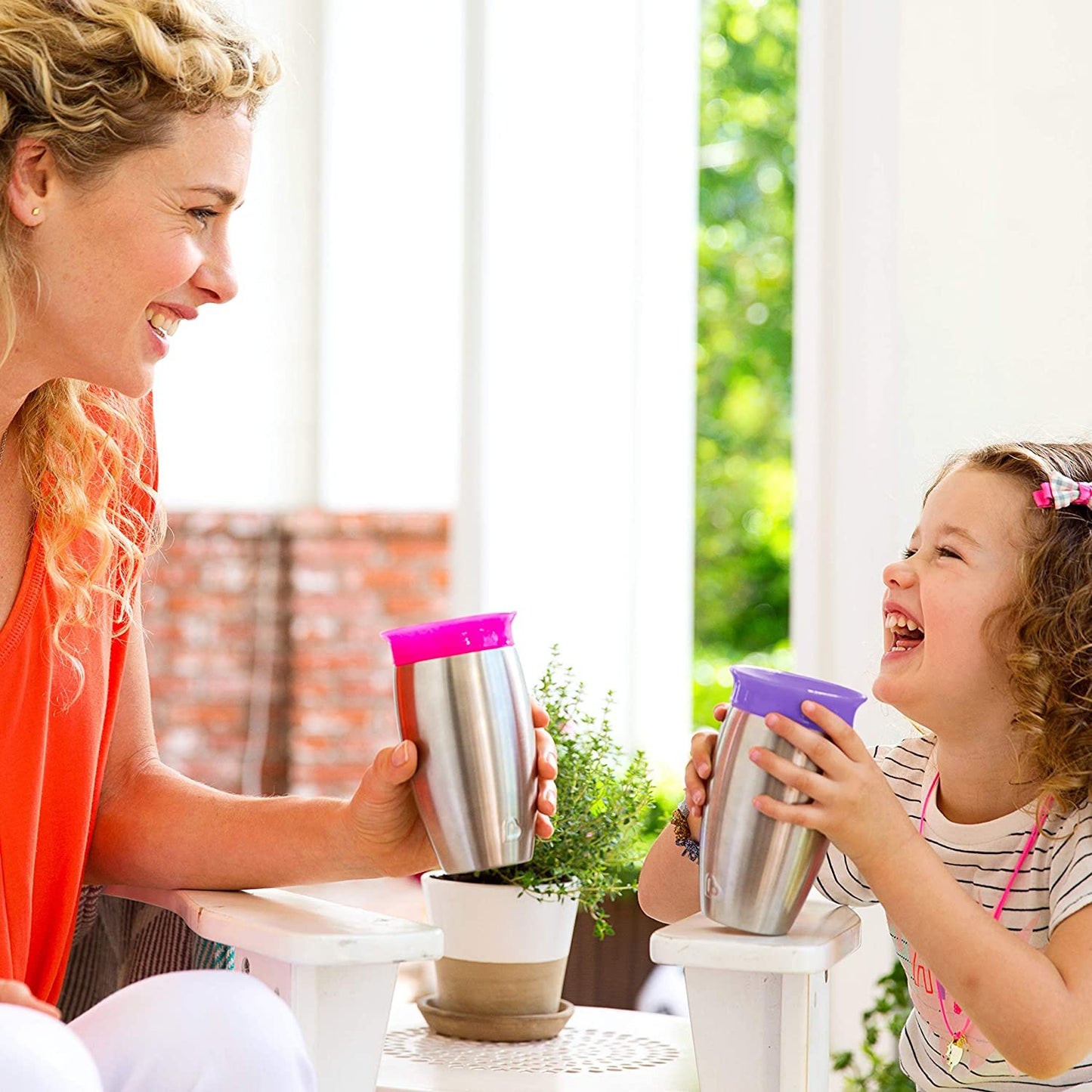 Munchkin Stainless Steel Miracle 360 10oz Sippy Cup, Pink