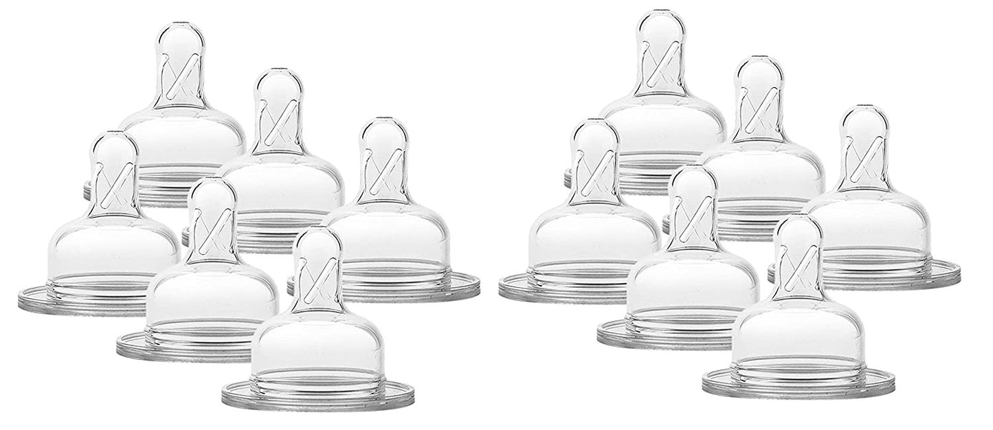 Dr. Brown's Natural Wide-Neck Nipple, Y-Cut (9 Month+) - 12 Count