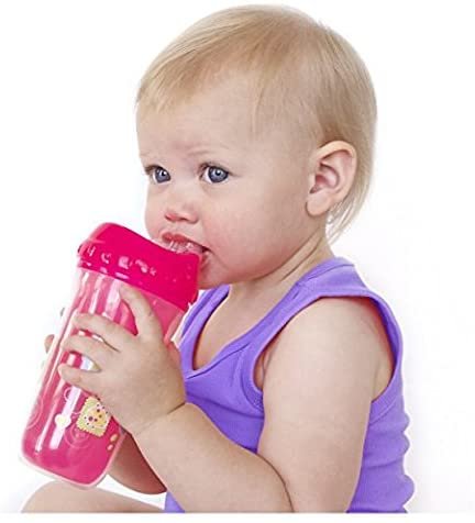 nuby no-spill insulated cool sipper, 9 ounce, colors may vary