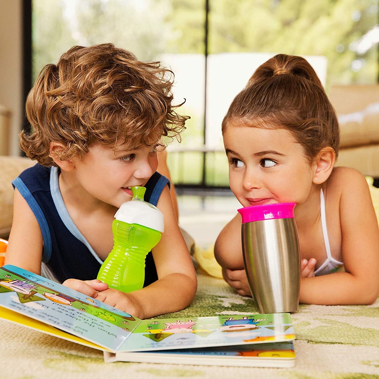 Munchkin Stainless Steel Miracle 360 10oz Sippy Cup, Pink