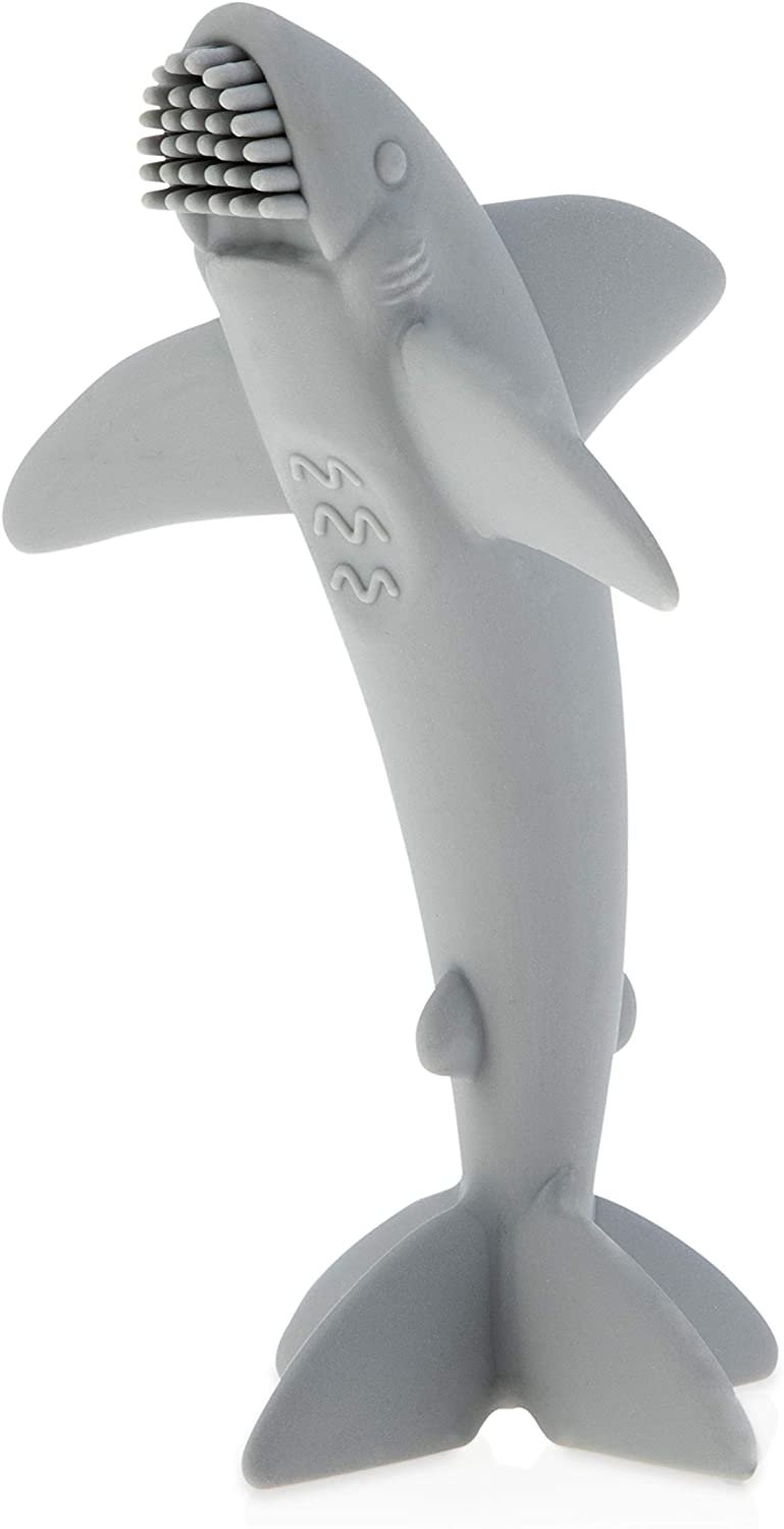 Nuby Grooming Lil Shark Massaging Toothbrush (Grey)