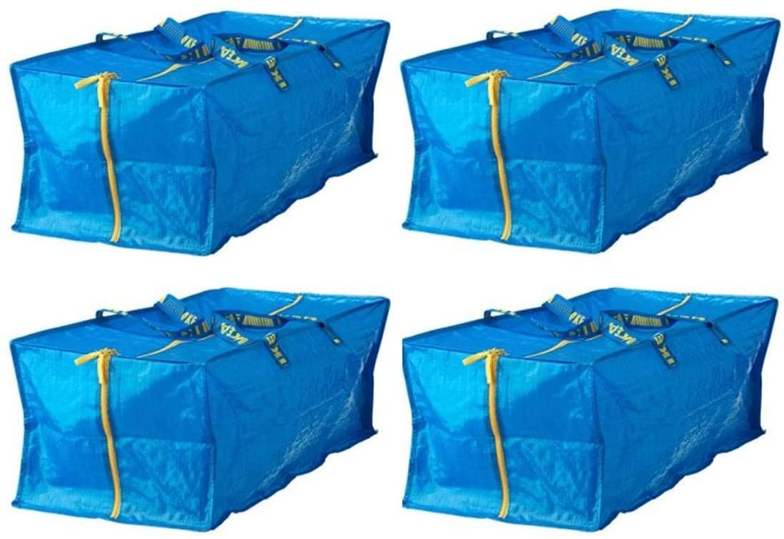Ikea 901.491.48 Frakta Storage Bag, Blue, 4 Pack