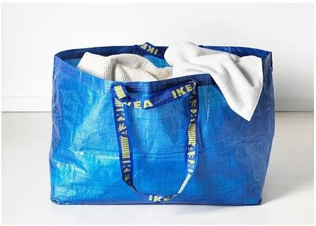 IKEA FRAKTA Carrier Bag, Blue, Large Size Shopping Bag 2 Pcs Set