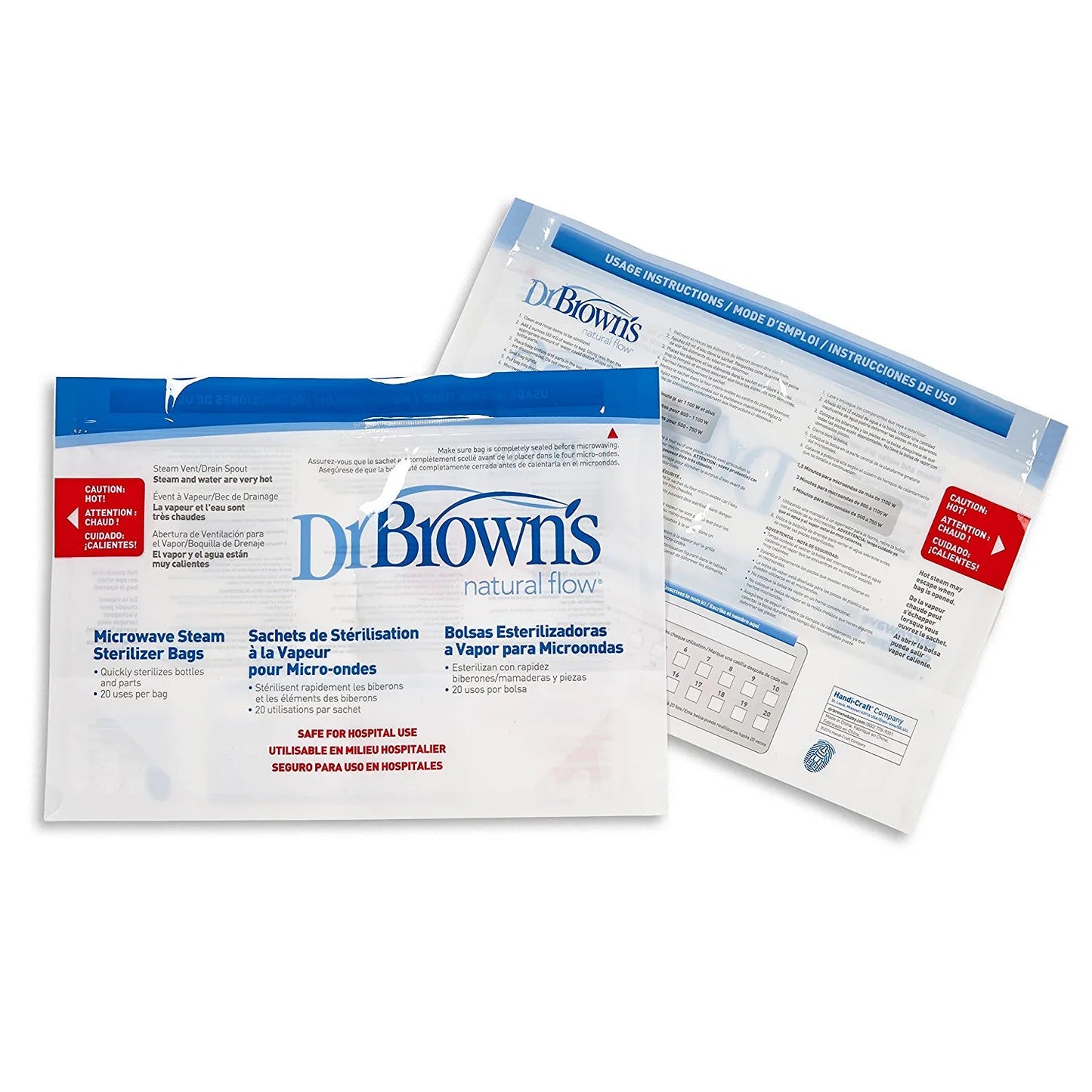 Dr. Brown’s Microwave Steam Sterilizing Bags for Baby Bottles, Pacifiers and Accessories