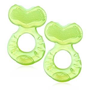 Nuby Silicone Teethe-EEZ Teether with Bristles, Includes Hygienic Case