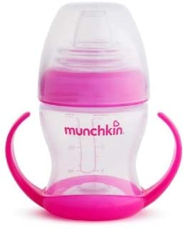Munchkin 2 Piece Gentle Transition Trainer Cup, 4 Ounce, Pink/ Purple