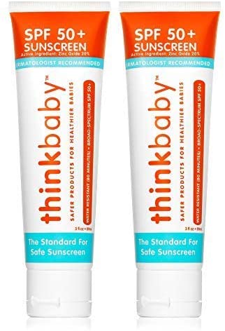 Thinkbaby - SPF 50+ Braod Spectrum Organic Sunscreen - 3 oz - 2 pack