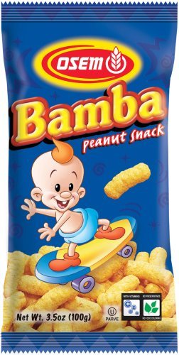 Bamba Peanut Butter Snacks All Natural Peanut Butter Corn Puff Snack (Pack of 12 3.5oz Bags)