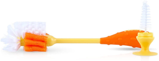 Nuby 2 in 1 Bottle and Nipple Cleaning Brush with Suction Base