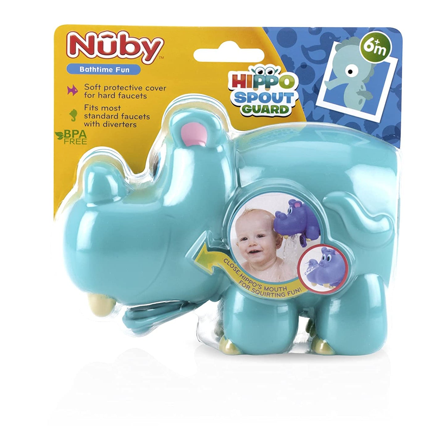 Nuby Hippo Water Spout Cover in Blue