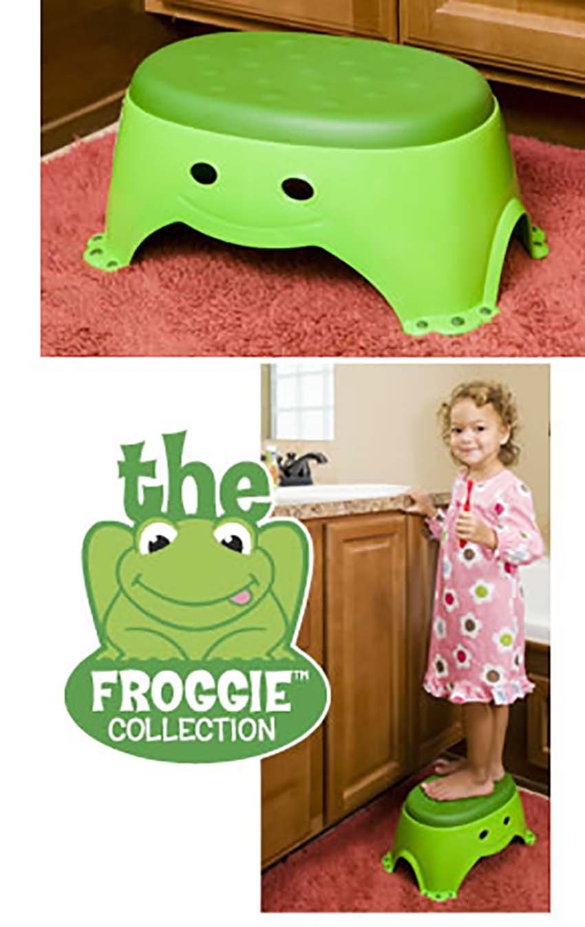Mommy's Helper Step Up Non-Slip Stepstool Froggie Collection, Green , 14x8.25x6.5 Inch (Pack of 1)
