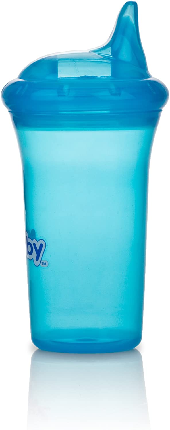Nuby No Spill Cup With Reversible Valve, 9 Ounce, Purple