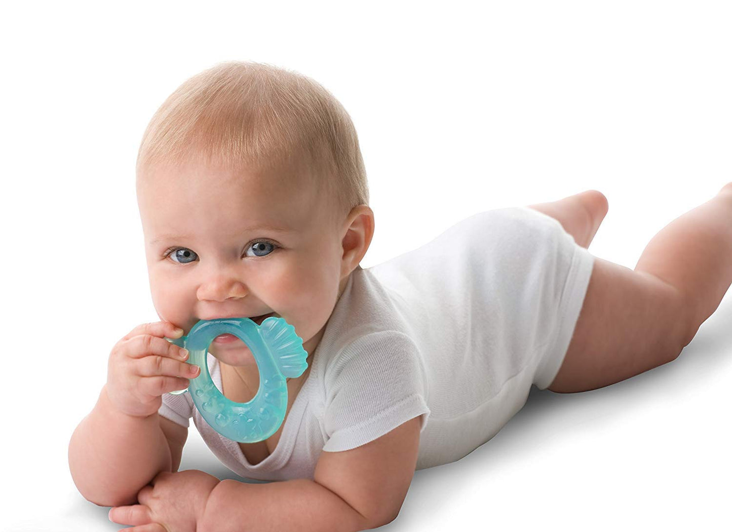 Nuby Silicone Teethe-EEZ Teether with Bristles, Includes Hygienic Case