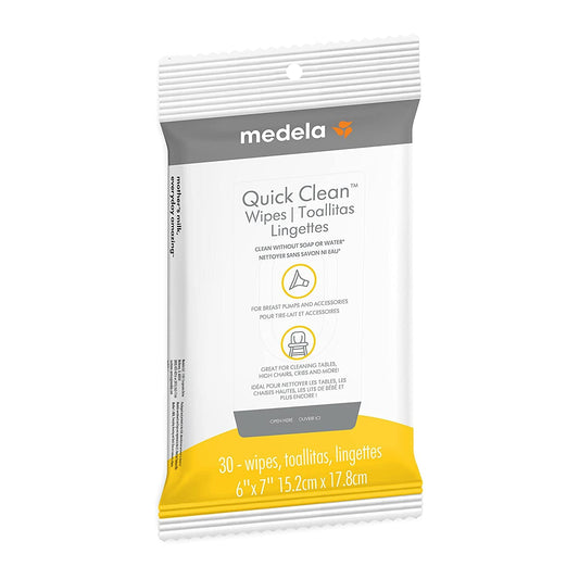 Medela Quick Clean Breast Pump and Accessory Wipes, 72 Wipes Total (3 Packs of 24), Convenient Portable Cleaning, Hygienic Wipes Safe for Cleaning High Chairs, Tables, Cribs and Countertops, 3 Pack