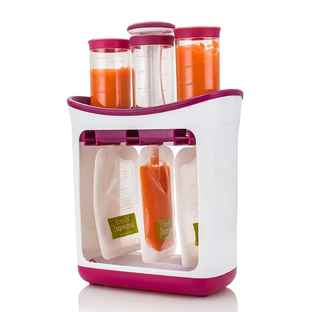 Squeeze Station Homemade Infant Baby Fresh Fruit Juice Food Maker with Storage Bags 8.26"x8.66"x3.54"
