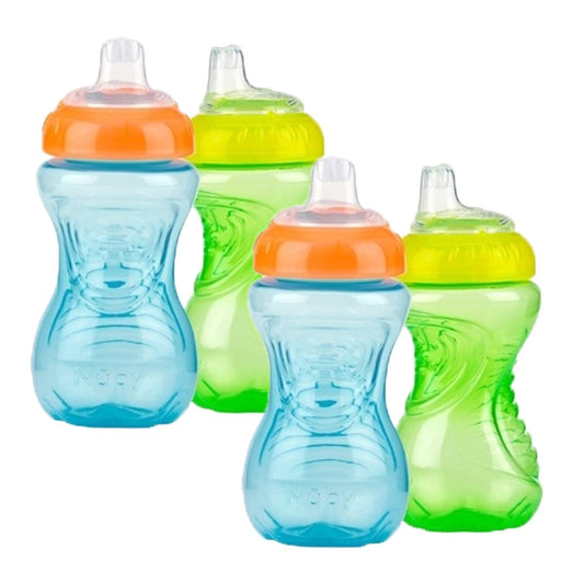 Nuby 2 Piece No Spill Easy Grip Trainer Cup 10 oz
