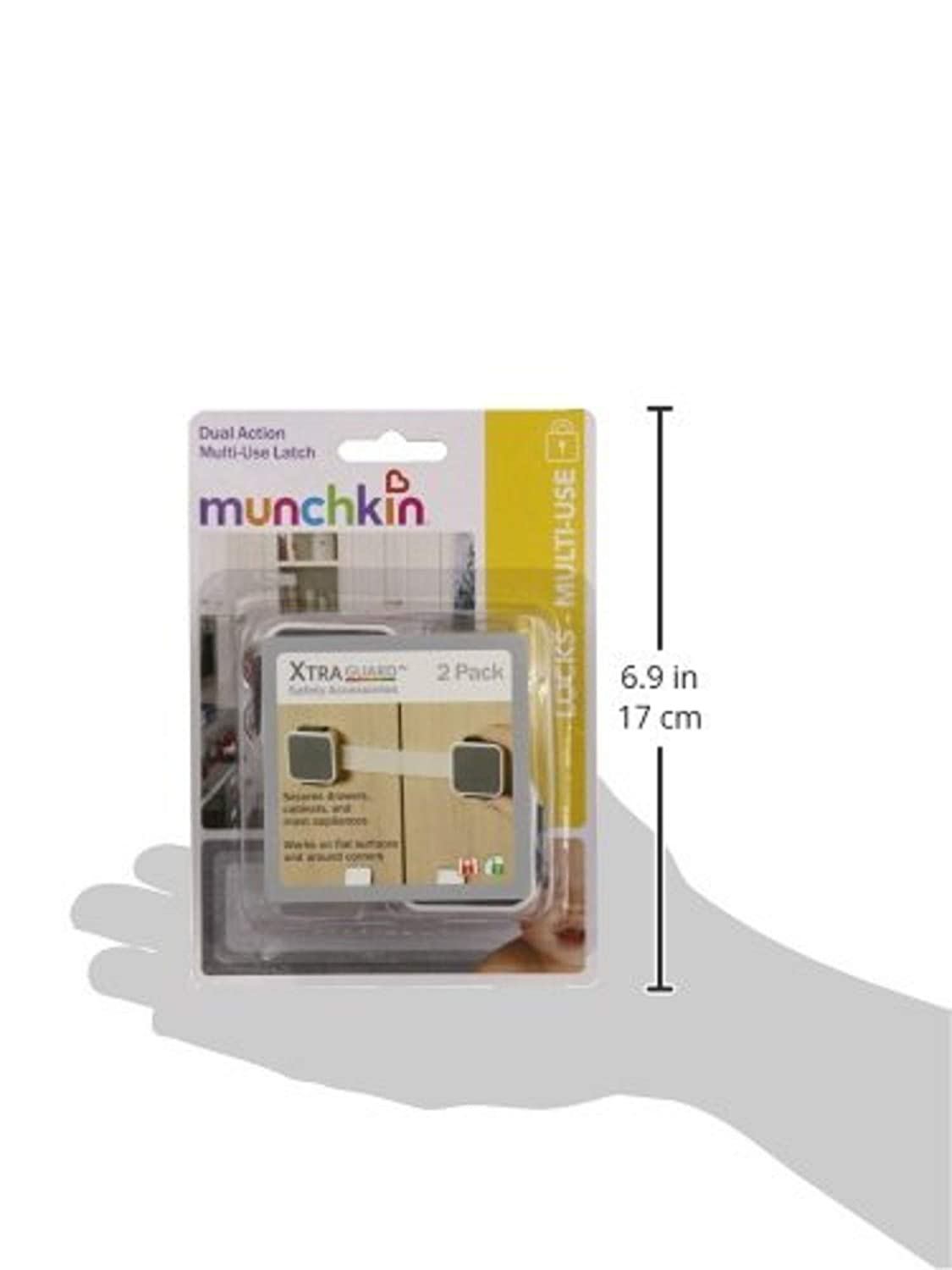 Munchkin XTRAGUARD 2 Count Dual Action Multi Use Latches, Pack of 4 (8 Count)