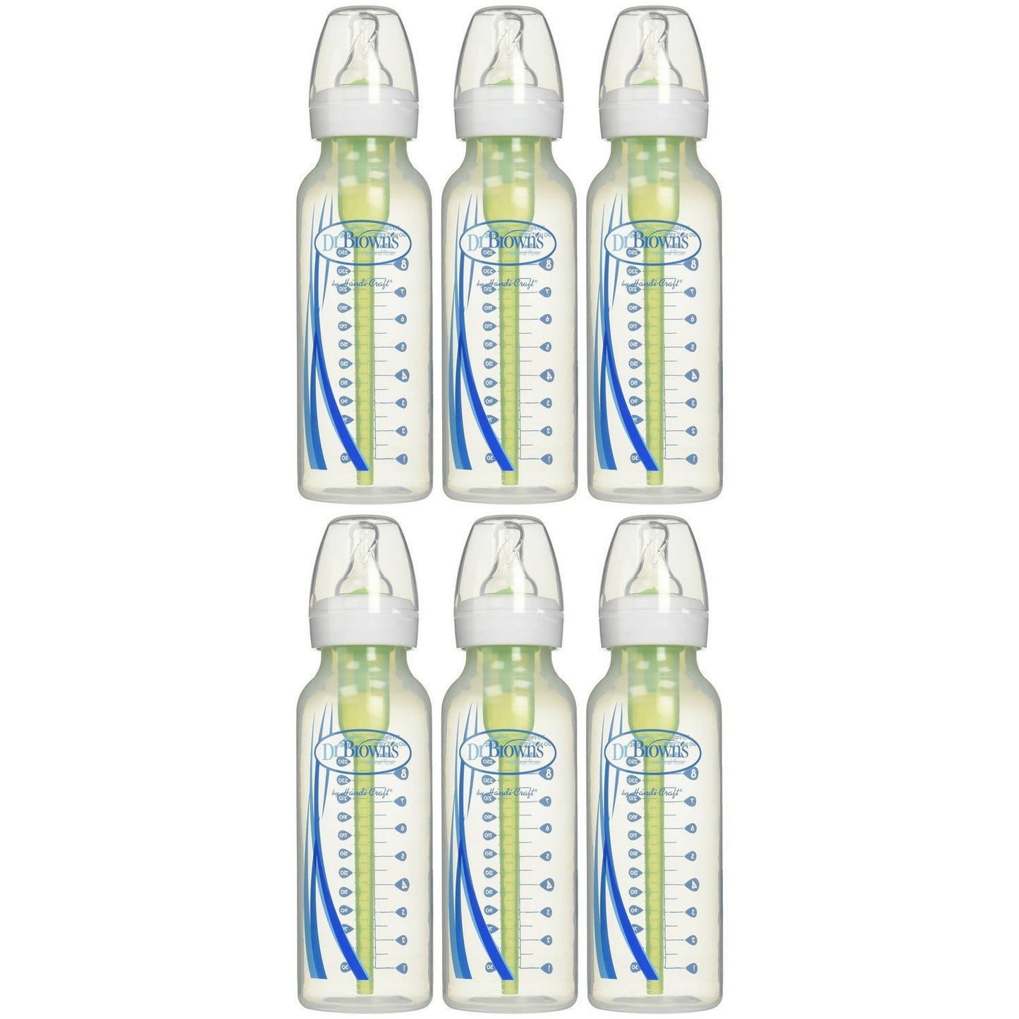 Dr. Brown's Bottles 6 Count (8 Oz), Option Bottles Can Be Used with or Without The Vent