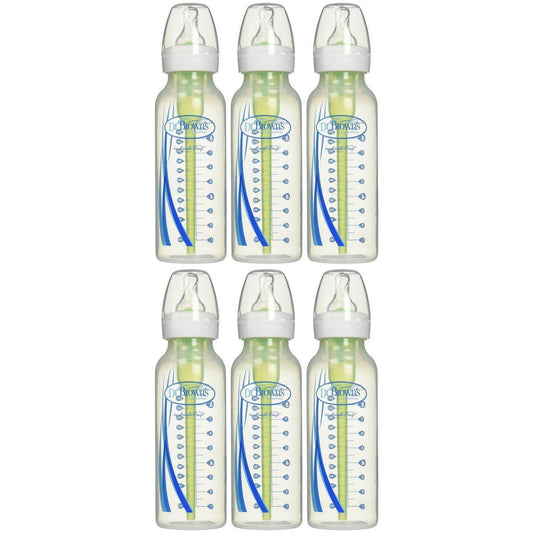 Dr. Brown's Bottles 6 Count (8 Oz), Option Bottles Can Be Used with or Without The Vent